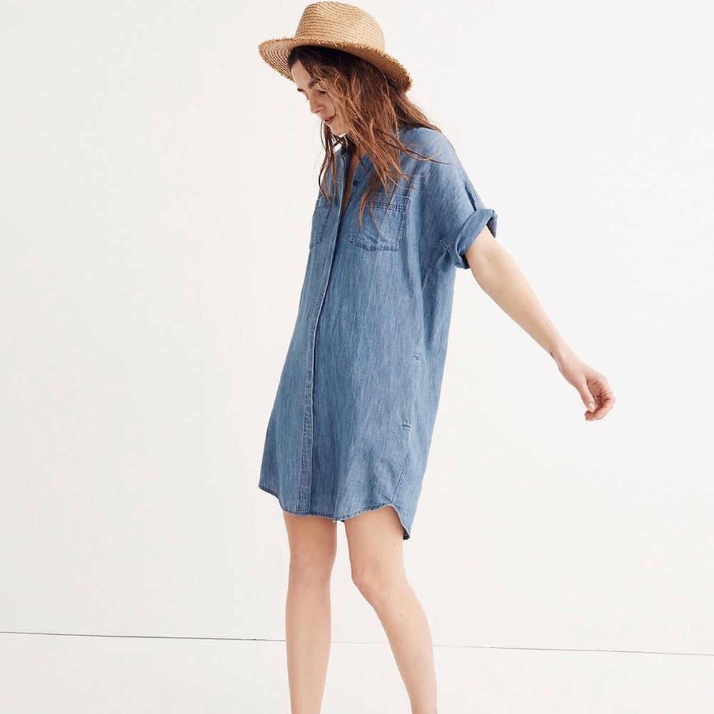 NWT Madewell Denim Courier Shirt Dress